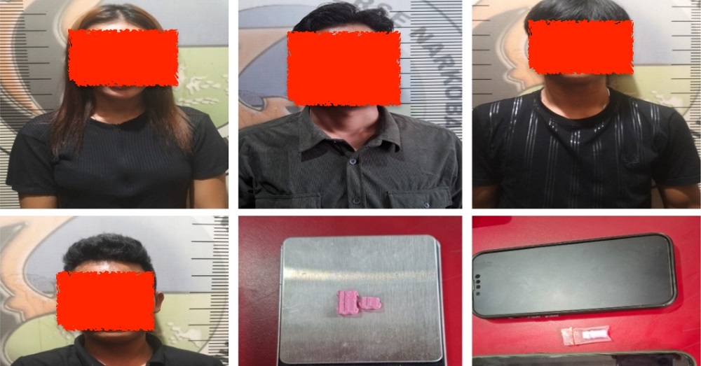 Tergoda Ekstasi Wanita Cantik, Empat Pria Ini Diamankan Polisi di Kontrakan