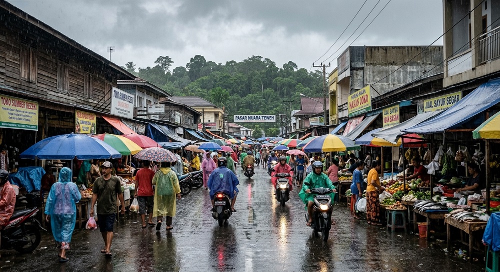 Prakiraan Cuaca Barito Utara: Muara Teweh Disiram Hujan Ringan, Lima Kecamatan Ini Udara Kabur