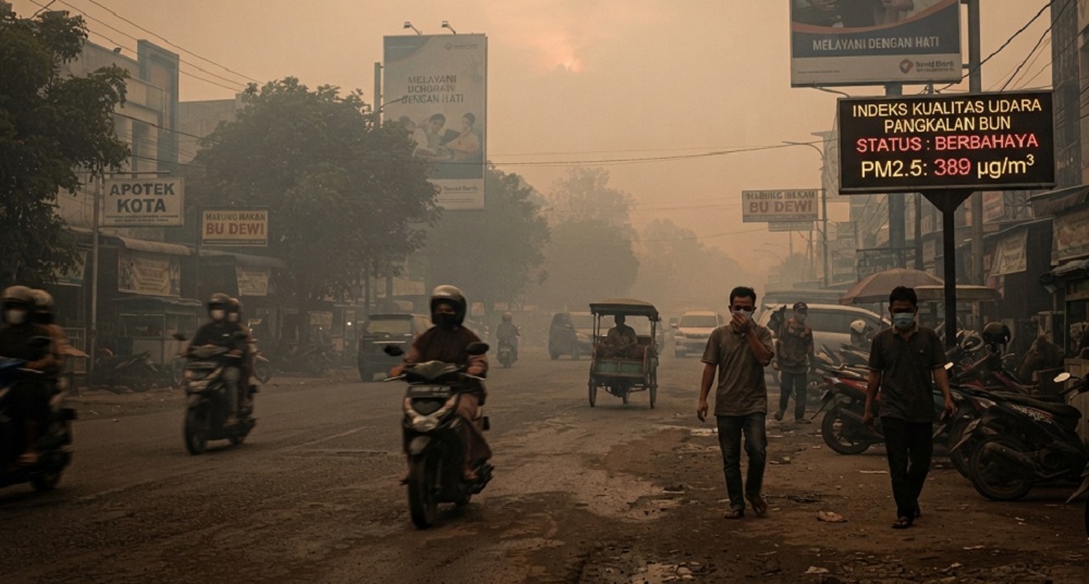 Duh! Pagi-pagi, Dua Kota di Kalteng Ini Sudah Jadi Kota dengan Polusi Terburuk di Indonesia