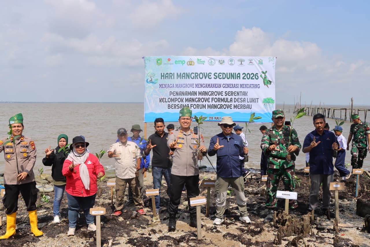 Dorong Keberlanjutan Operasi dan Ekonomi, PT ITA-Polres Meranti Perkuat Konservasi Mangrove