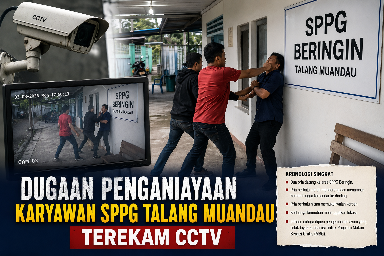Dugaan Penganiayaan Karyawan SPPG Talang Muandau di Bengkalis Terekam CCTV