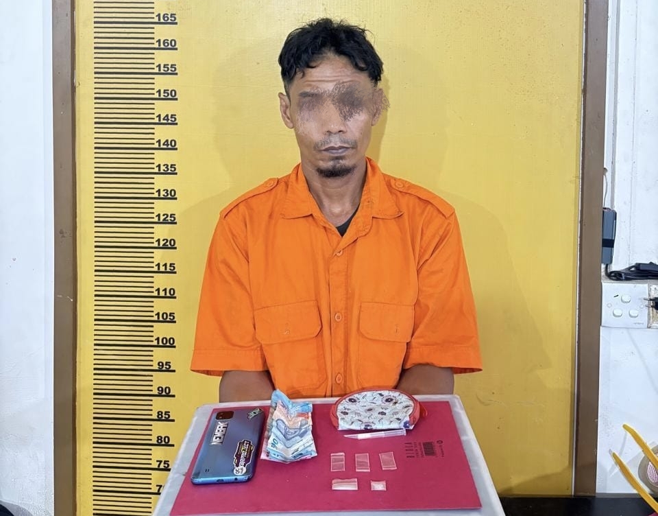 Polisi Tangkap Pengedar Sabu di Desa Japura Inhu, Dua Paket Diamankan
