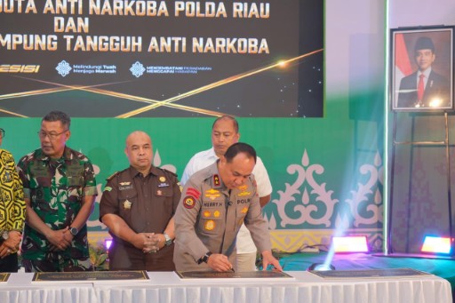 Berantas Narkoba, Desa Jangkang Resmi Jadi Kampung Tangguh Anti Narkoba di Bengkalis