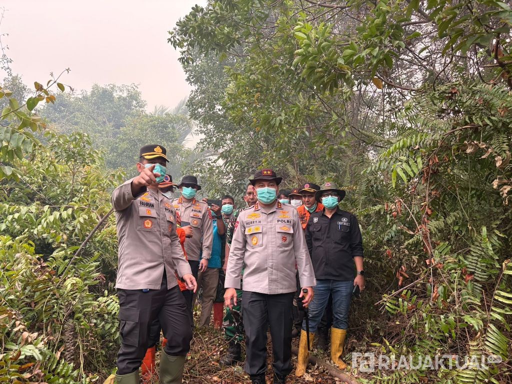 Kapolda Riau Turun ke Lokasi, Perkuat Penanganan Karhutla di Bengkalis