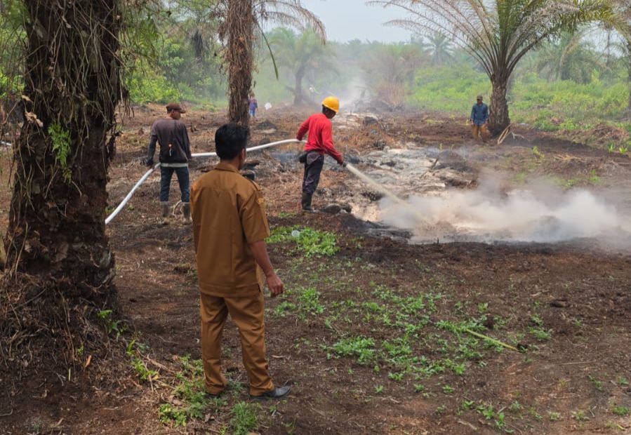 Lahan Warga Terbakar, PTPN IV Turunkan Personel dan Cegah Api Meluas