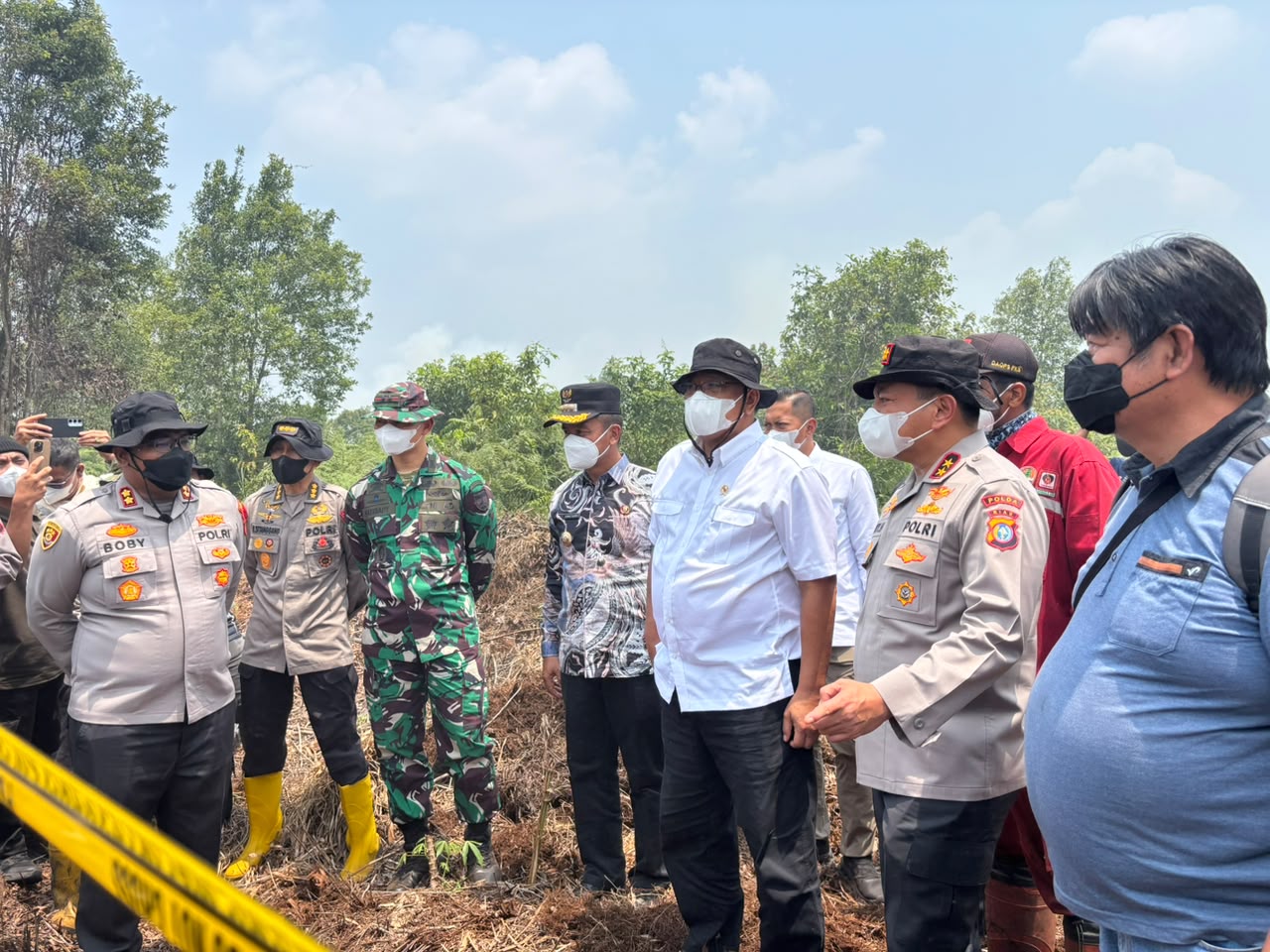 Menteri Lingkungan Hidup ke Kampar, 4 Hektare Lahan Terbakar