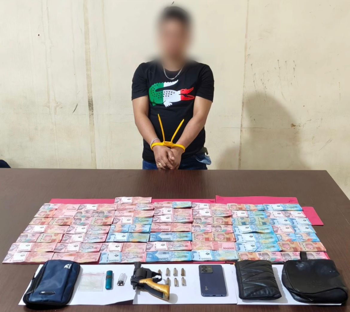 Polisi Bekuk Bandar Sabu di Dumai, Senpi Rakitan dan Uang Rp50 Juta Disita