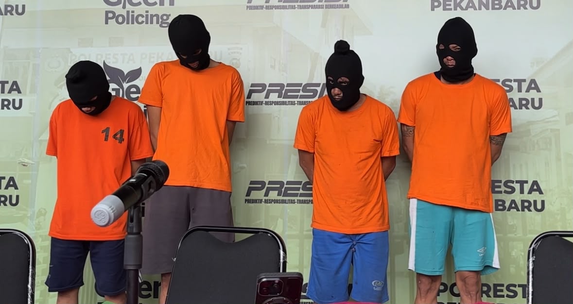 Komplotan Begal Motor di Pekanbaru Dibekuk, Satu Pelaku Masih Buron