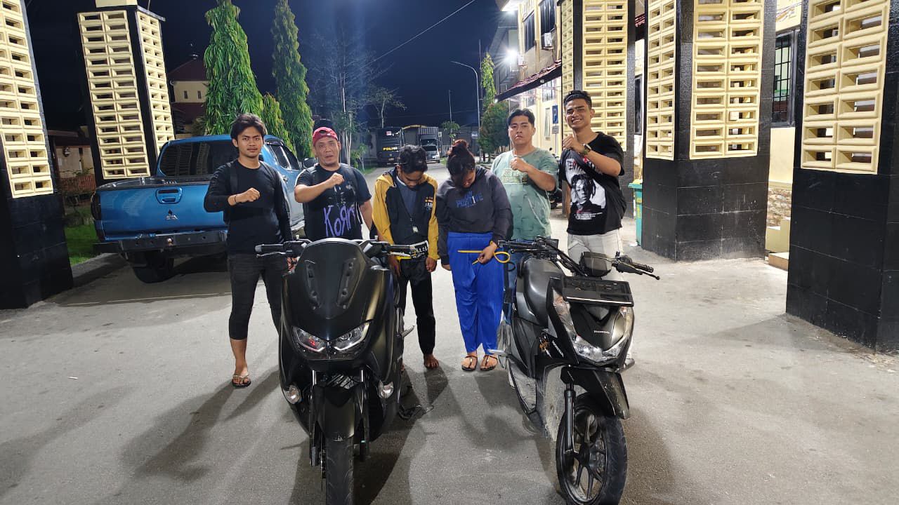Curi Motor di Parkiran RSUD Bengkalis, Sepasang Kekasih Dibekuk Polisi di Meranti