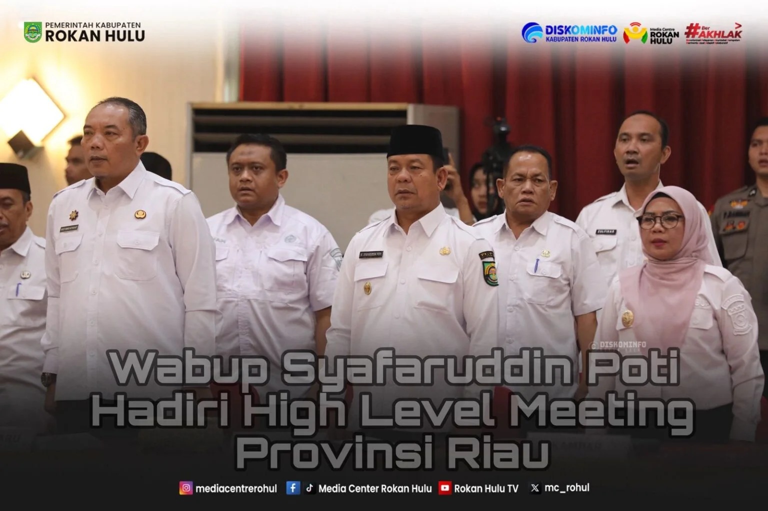 Wabup Rohul Ikuti High Level Meeting TPID Riau, Tekankan Penguatan Sinergi Pengendalian Inflasi Jelang Idulfitri