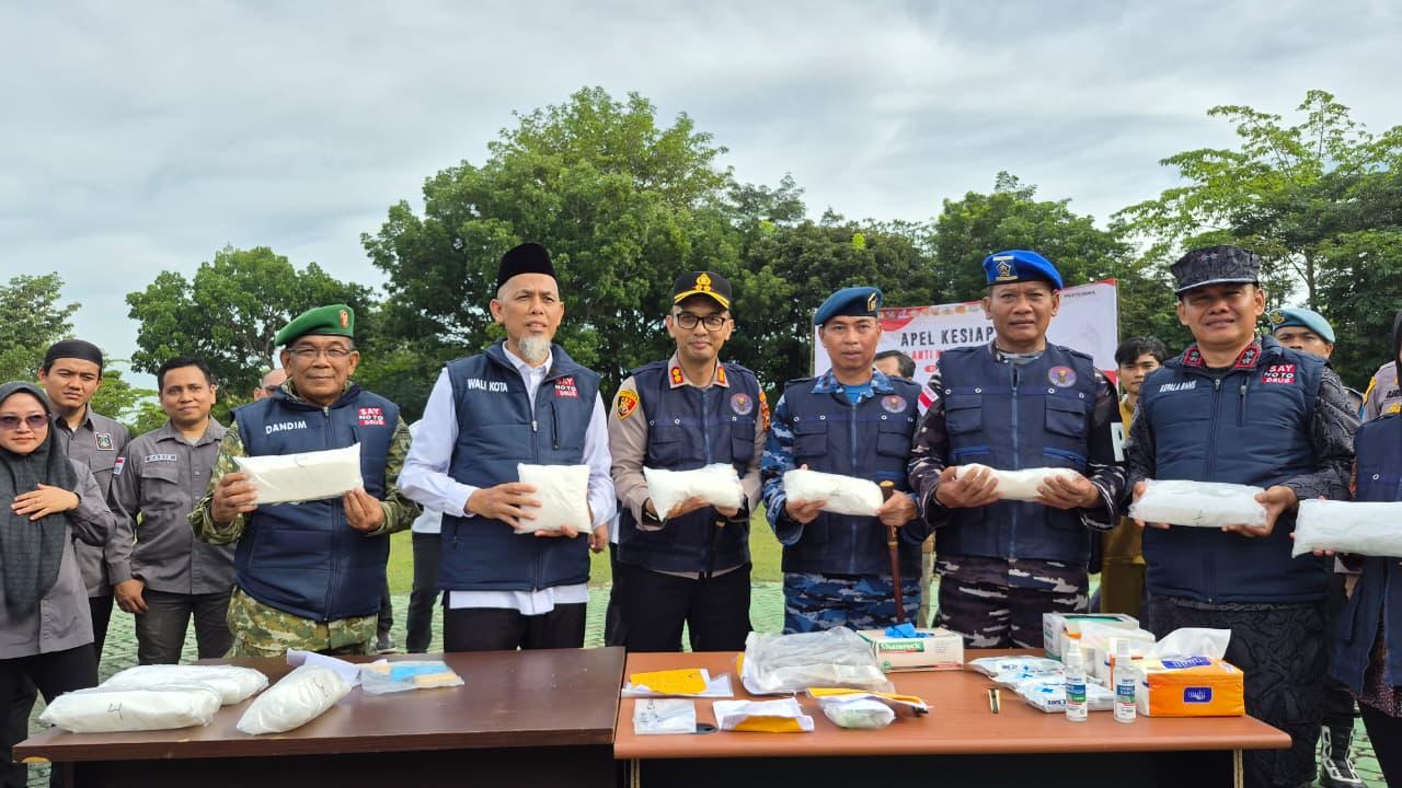 Satgas Anti Narkoba Kota Dumai Resmi Dibentuk, Ribuan Gram Sabu hingga Ekstasi Dimusnahkan