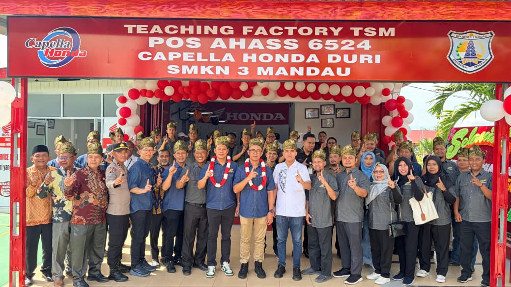 Astra Honda dan Capella Honda Resmikan Pos AHASS TEFA di SMKN 3 Mandau, Cetak Lulusan Siap Kerja