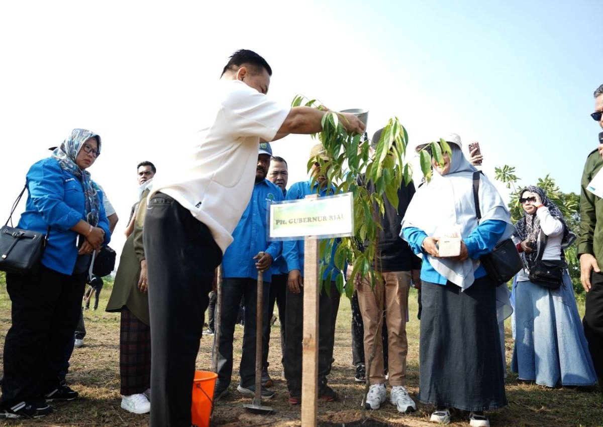 Pemprov Riau Tanam 50 Pohon di Kawasan Stadion Utama Riau