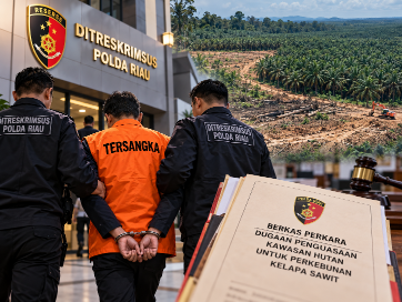 Diduga Kuasai Hutan untuk Sawit, Polisi Tetapkan Oknum Anggota DPRD Kampar Tersangka