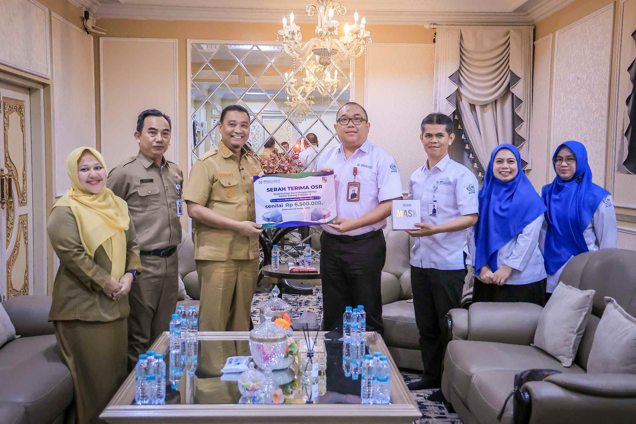 Asap Masih Hilang Timbul di Pekanbaru, Pemko Terima Bantuan 6.000 Masker Untuk Lindungi Warga 