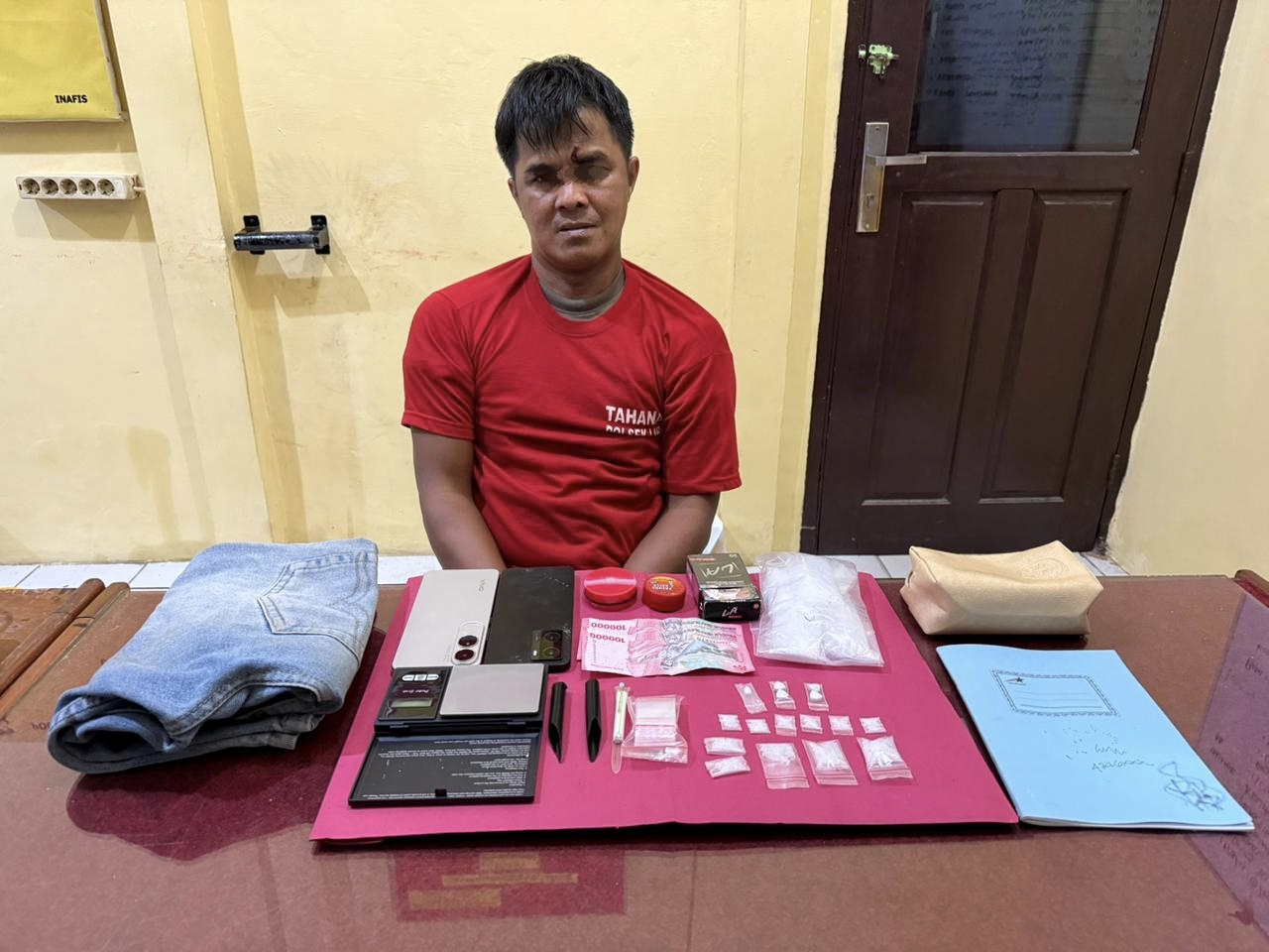 Pengedar Narkoba di Inhu Diringkus, Polisi Amankan Sabu dan Pil Ekstasi