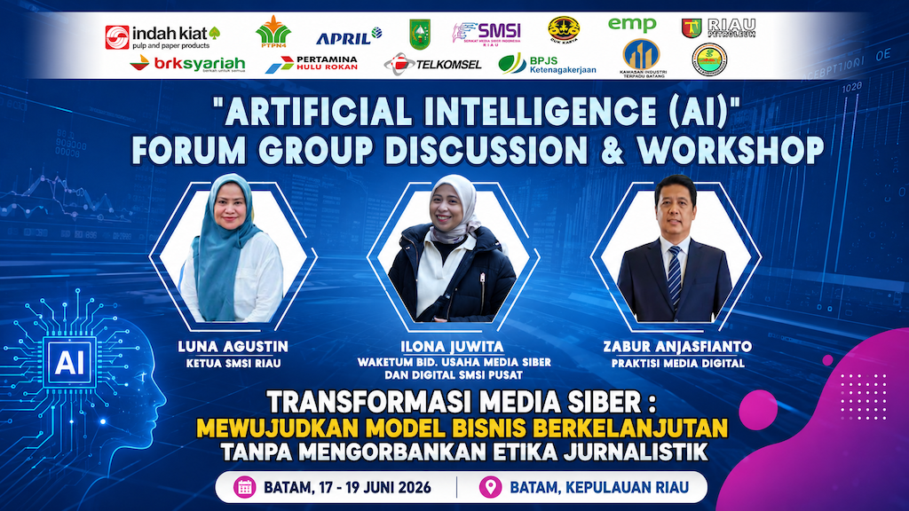 Hadapi Disrupsi Digital, SMSI Riau Kirim 31 Pengurus Ikuti Workshop New Media di Batam