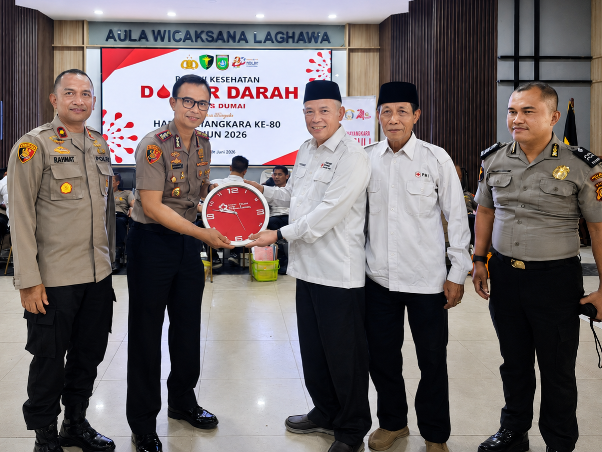 Hari Bhayangkara ke-80, Polres Dumai Gelar Donor Darah dan Kumpulkan 49 Kantong Darah