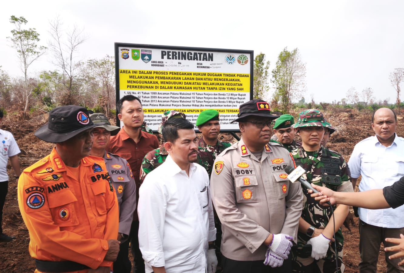 Lahan Bekas Karhutla 14 Hektare di Rimbo Panjang Dipasangi Plang Larangan