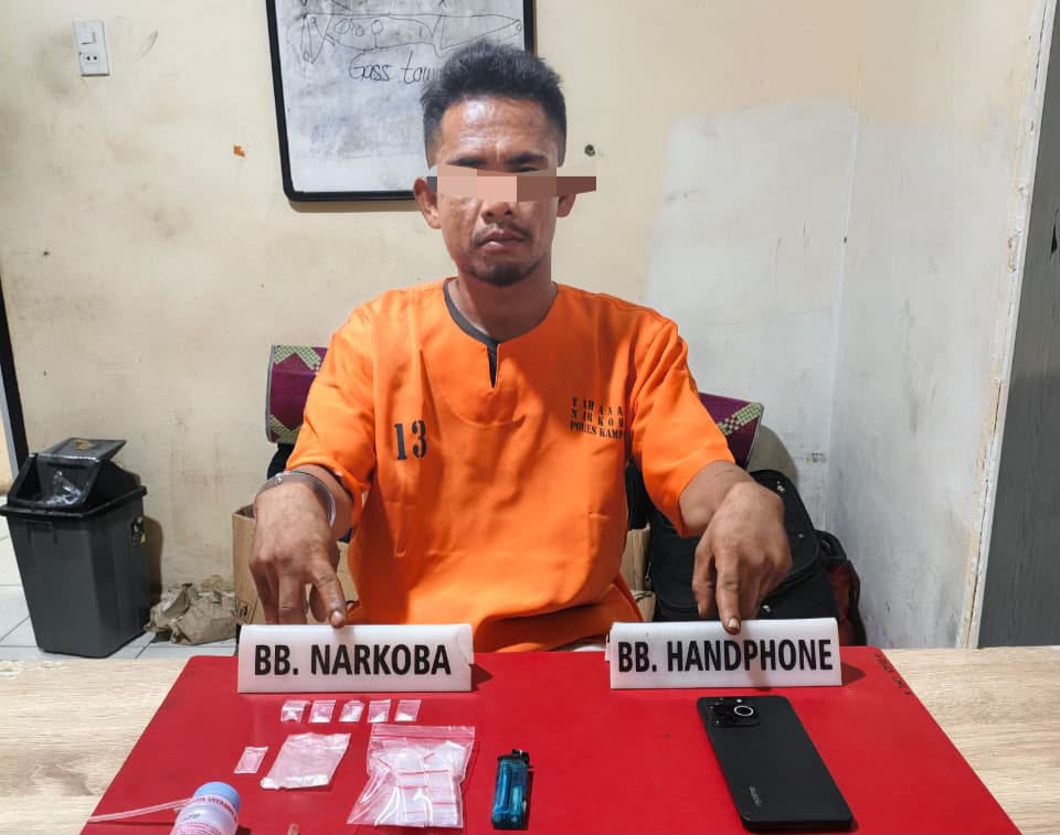 Pengedar Sabu di Kampar Ditangkap, Polisi Sita Lima Paket Narkotika