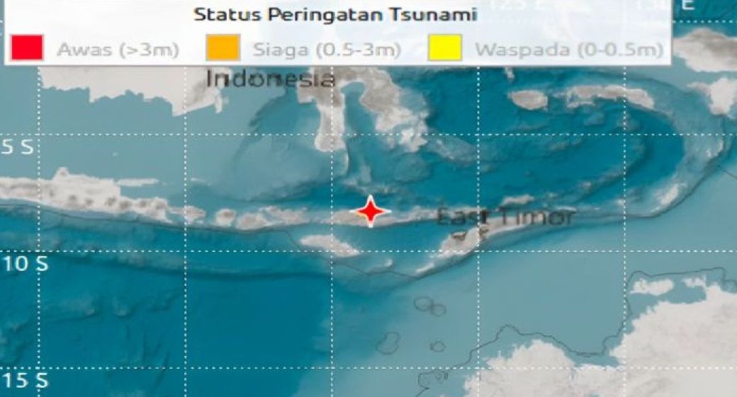 Gempa M7,0 Guncang NTT, BMKG Keluarkan Peringatan Dini Tsunami