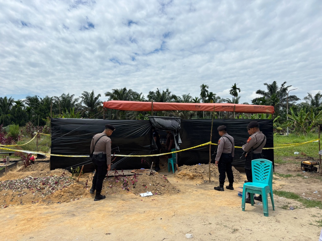 Diduga Tewas Usai Berkelahi, Polda Riau Bongkar Makam Pelajar di Pekanbaru