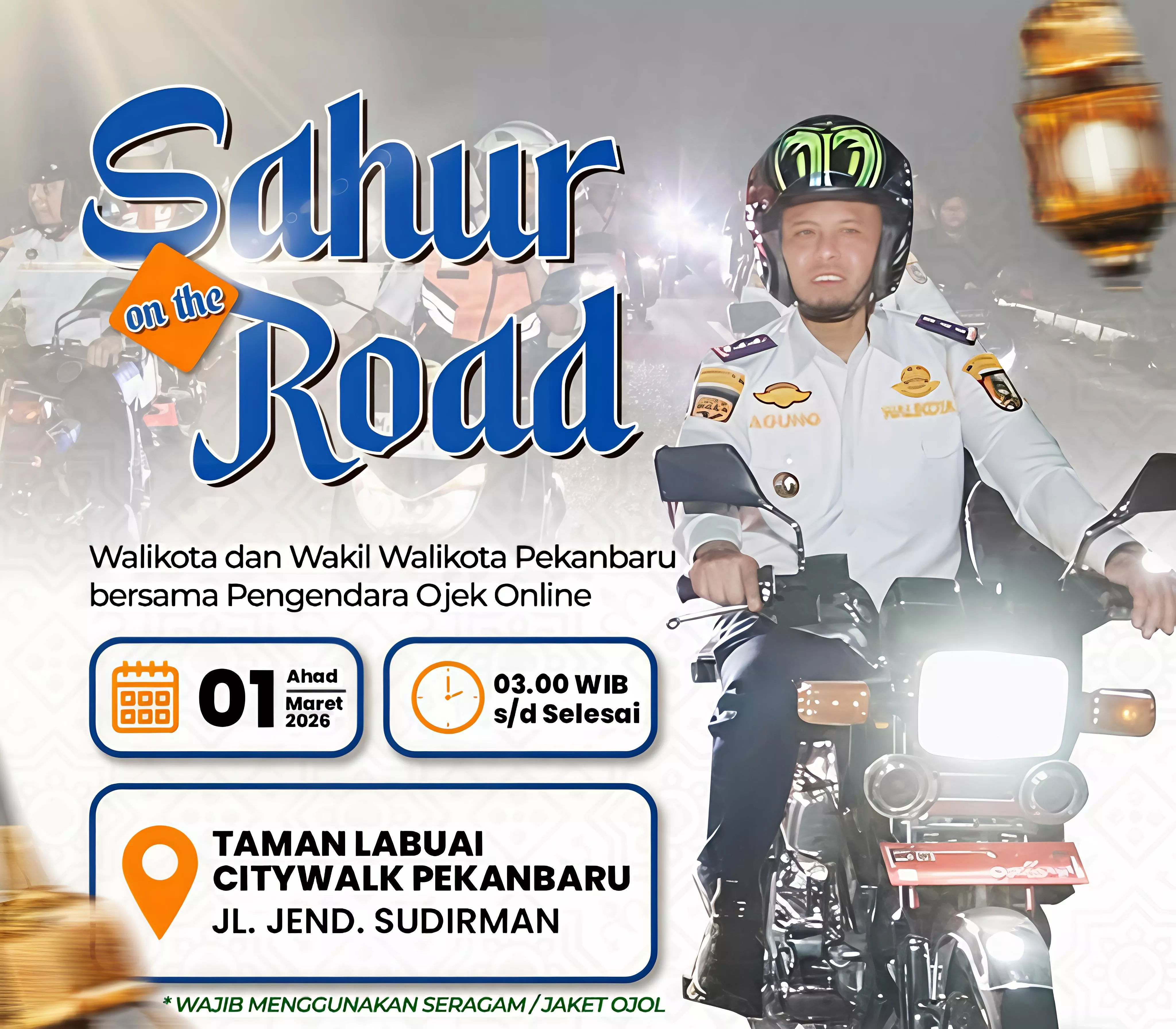 Ribuan Driver Ojol di Pekanbaru Bakal Ikuti Sahur On The Road Bersama Wako Agung 