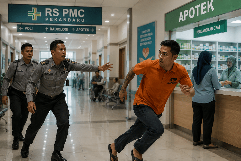 Warga Binaan Lapas Pekanbaru Kabur Saat Berobat di RS PMC
