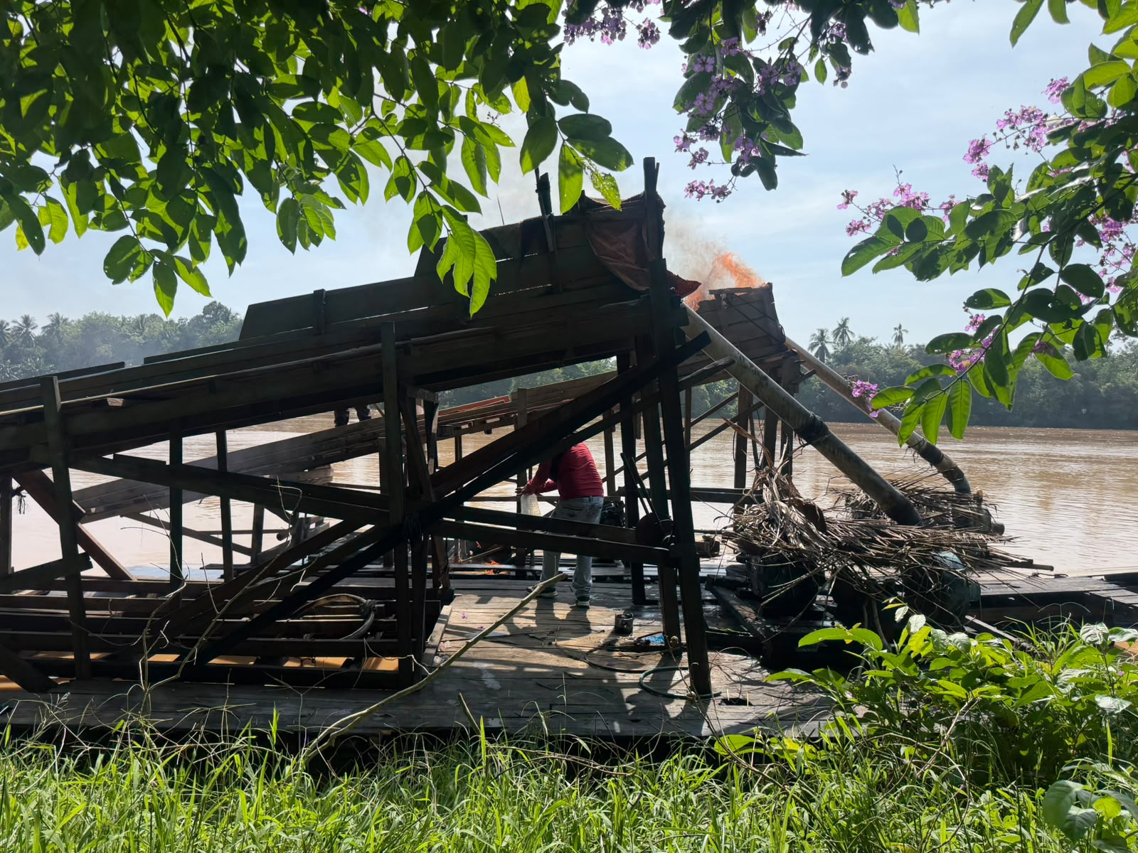 Sepekan, Polres Kuansing Musnahkan 47 Rakit PETI dan 140 Kali Imbauan