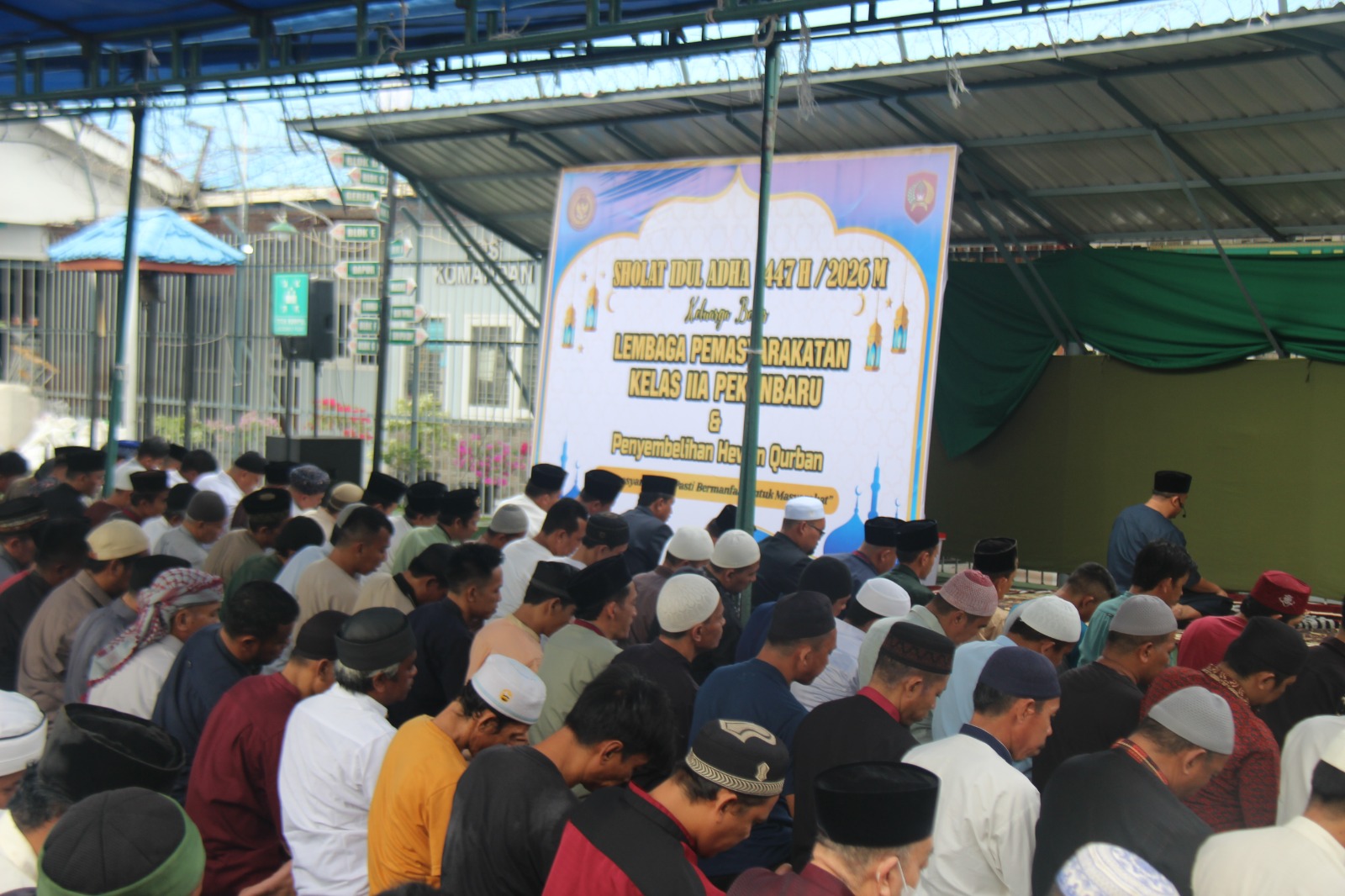 Gelar Salat Id dan Kurban, Lapas Pekanbaru Perkuat Kebersamaan Warga Binaan