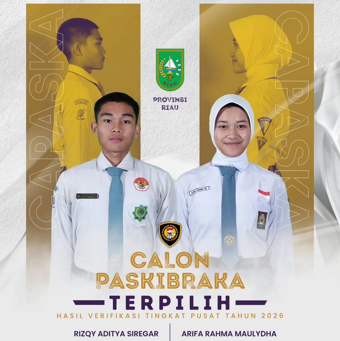 Pelajar Asal Siak dan Inhil Wakili Riau Sebagai Paskibraka di Istana Negara