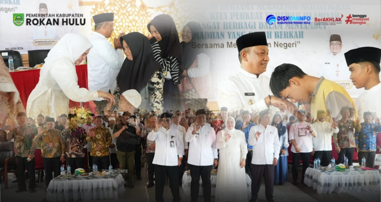 Silaturahmi Sambut Ramadan, Pemkab Rohul Santuni Yatim dan Apresiasi Mubaligh