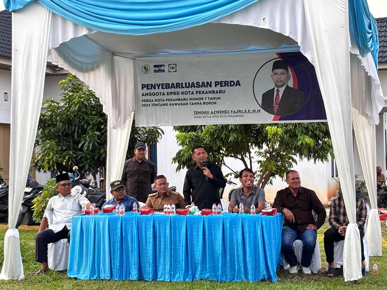 Tengku Azwendi Sosialisasikan Perda P4GN, Ajak Warga Bukit Raya Perangi Narkoba