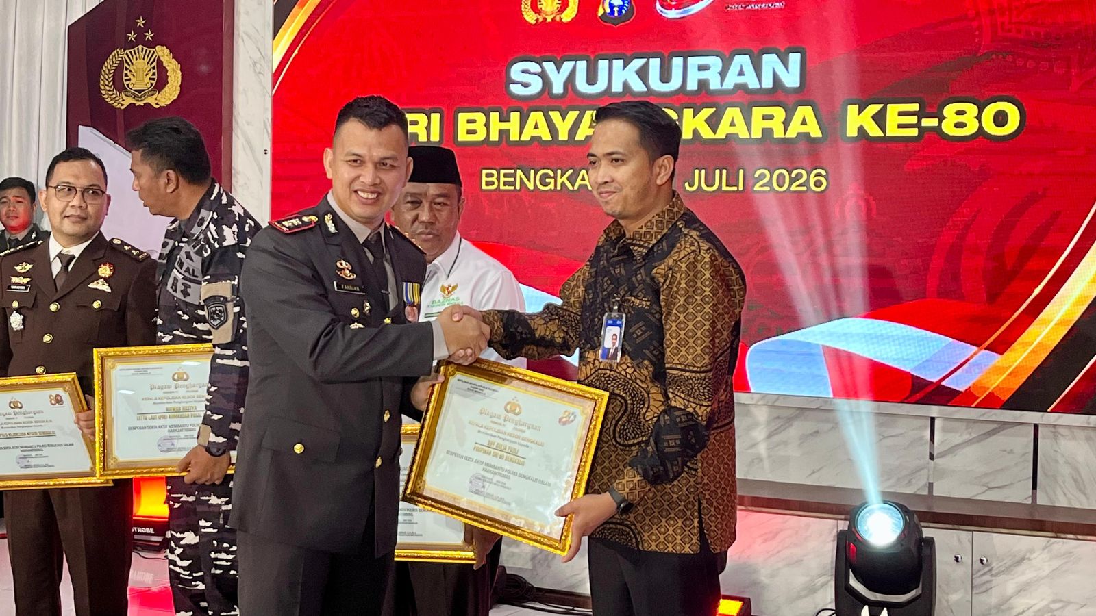 Dukung Harkamtibmas, BRI Bengkalis Raih Penghargaan dari Polres pada HUT Bhayangkara ke-80