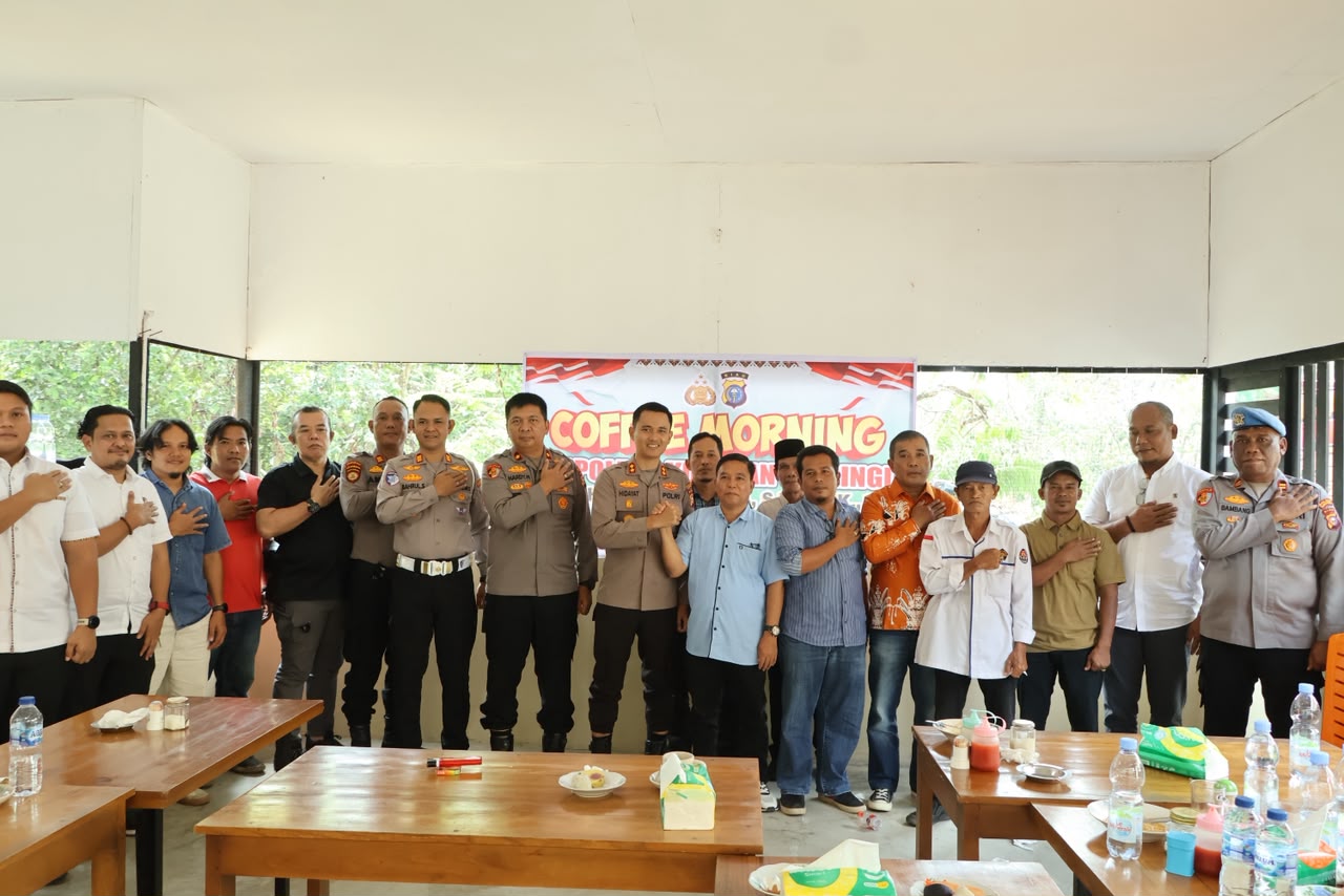 Kapolres Kuansing Coffee Morning Bareng Media, Bahas Karhutla hingga Tanam 1.000 Pohon