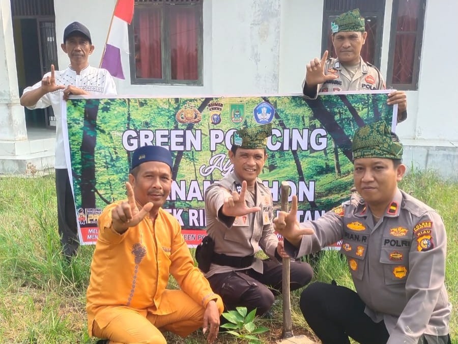 Green Policing Digencarkan Polsek Rimba Melintang di Rohil