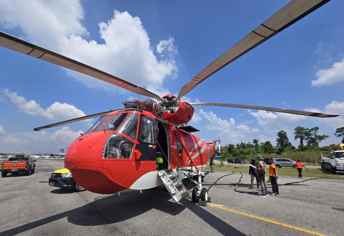 BNPB Tambah Heli Water Bombing Untuk Penanganan Karhutla di Riau