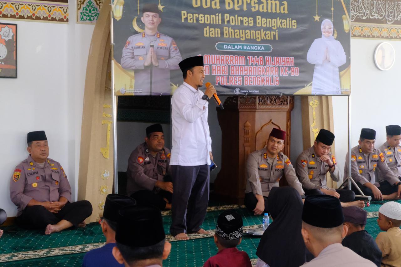 Sambut 1 Muharram 1448 H dan Hari Bhayangkara ke-80, Polres Bengkalis Gelar Doa Bersama 