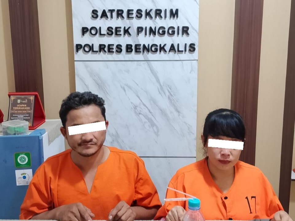 Lagi Asyik Pakai Sabu, Pasangan di Bengkalis Diciduk Polisi di Penginapan