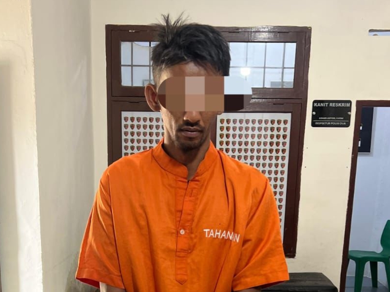 Polsek Tambang Tangkap Pengedar Sabu di Kebun Sawit, 2 Gram Disita