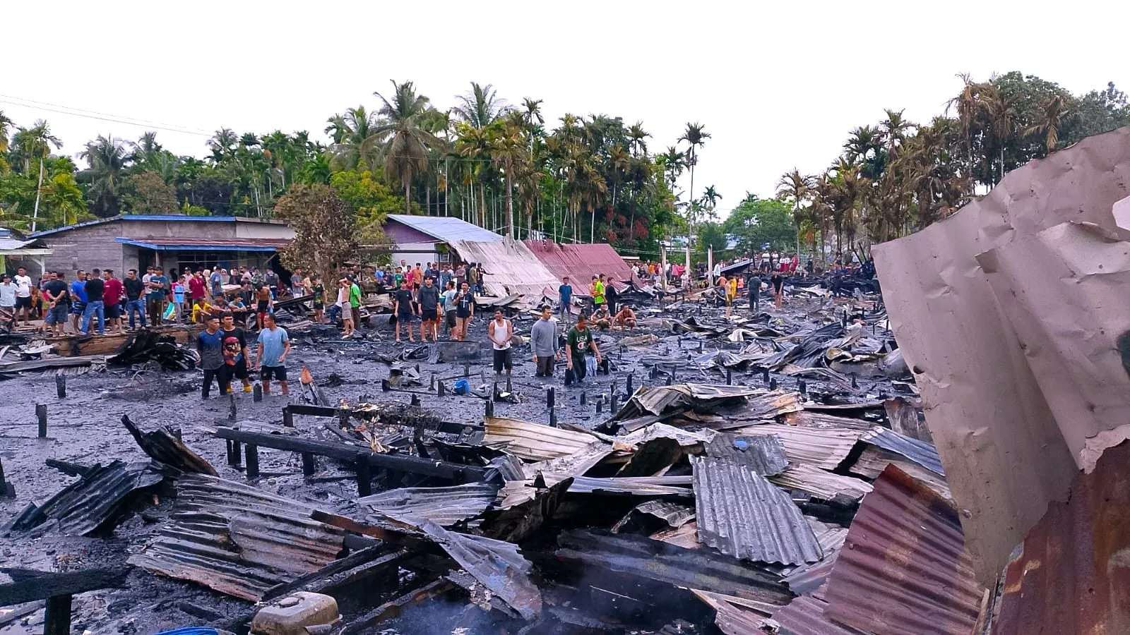 Api Bumi Hanguskan 15 Rumah Warga di Indragiri Hilir