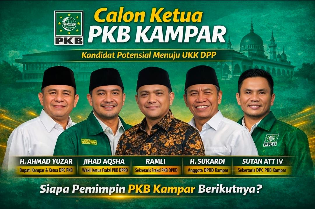 Peta Persaingan Ketua PKB Kampar: 8 Kandidat Masuk UKK DPP, 5 Nama Dinilai Jadi Poros Utama 