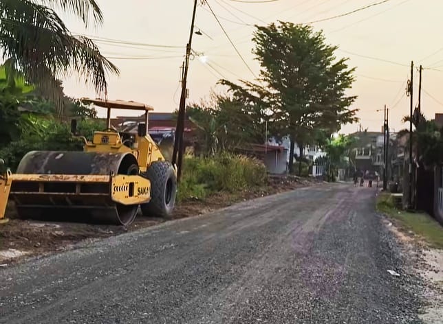 Puluhan Tahun tak Tersentuh Pembangunan, Kini Jalan Melati Pekanbaru Diperbaiki Wako Agung