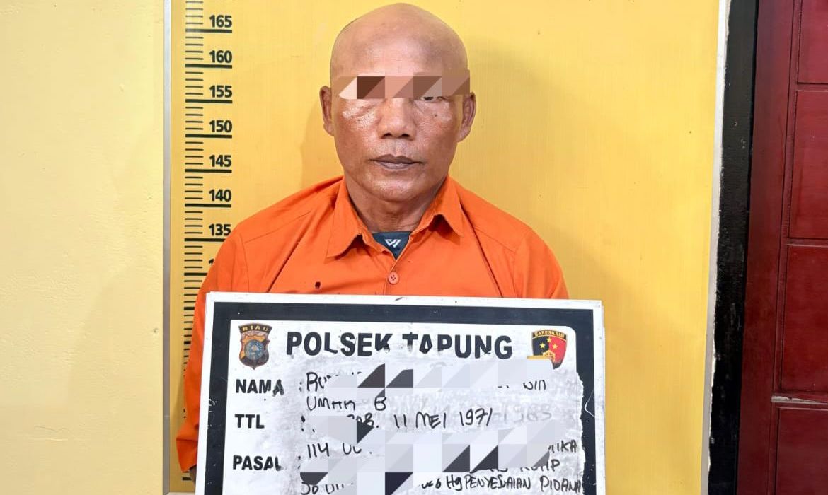 Polsek Tapung Tangkap Warga Muara Mahat Baru, Sita 29 Paket Sabu Siap Edar