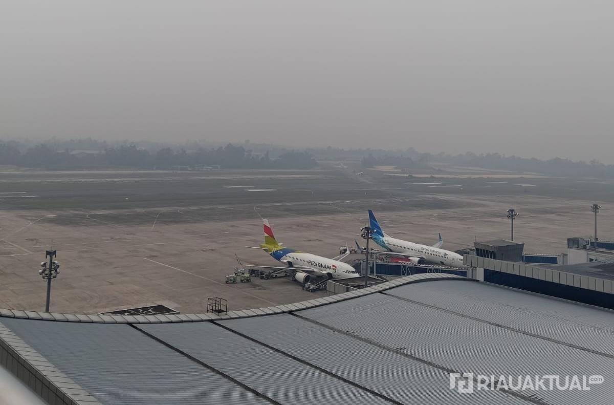 12 Penerbangan di Bandara SSK II Pekanbaru Alami Penundaan Akibat Kabut Tebal