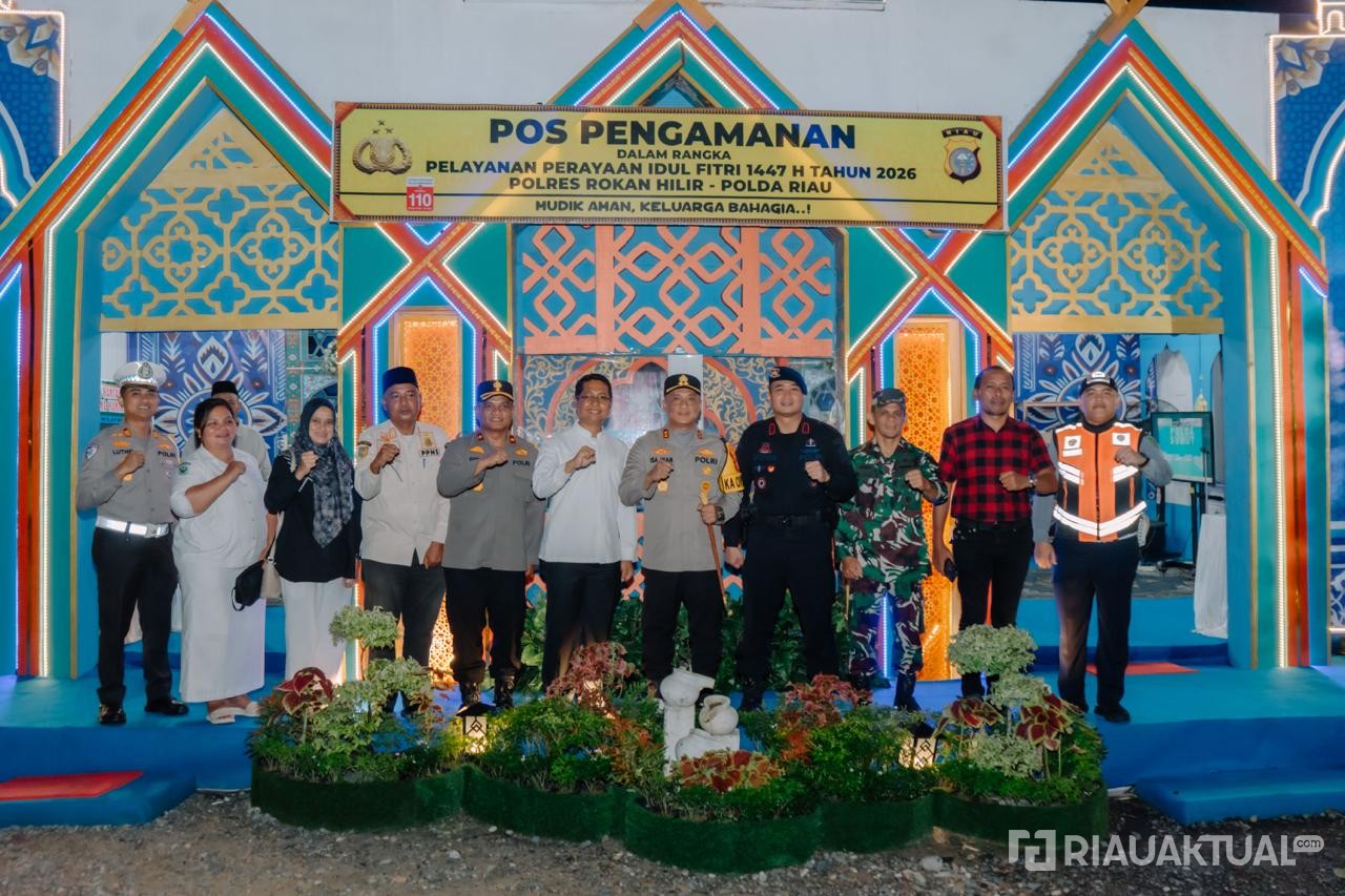 Zoom dengan Kapolri, Kapolres Rohil Pastikan Lebaran Aman