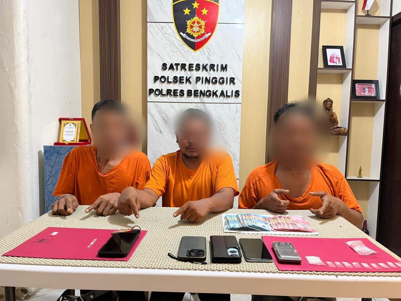 Polsek Pinggir Tangkap Pengedar dan Amankan 4,67 Gram Sabu