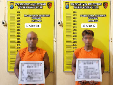 Polsek Rimba Melintang Tangkap 2 Pria di Rohil, Sabu 9,2 Gram Disimpan di Dapur