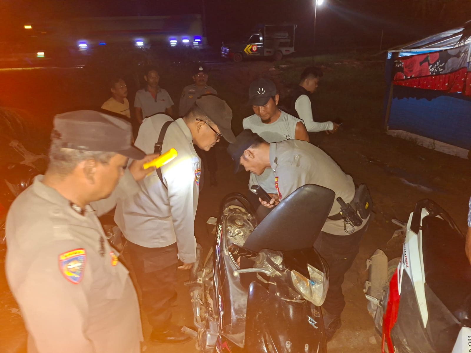 Polisi Bubarkan Aksi Balap Liar di Jalinsum Rohil, 5 Motor Diamankan