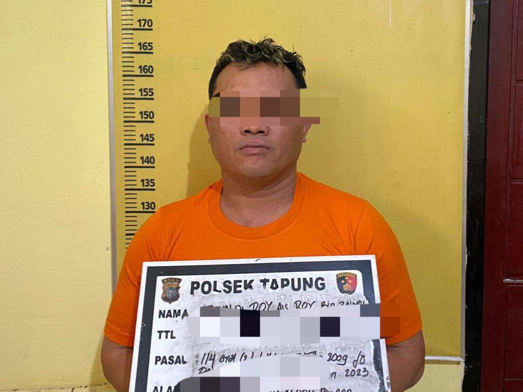 Polsek Tapung Tangkap Pria di Tanjung Sawit, Sita Sabu Hampir 39 Gram